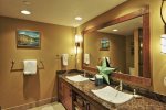 BR 2- Adjacent Guest Bath with Dual Vanities, Glass Shower and Tub